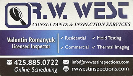 Val Romanyuk SOPHI Certified Home Inspector 425-885-0722